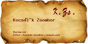 Kocsák Zsombor névjegykártya