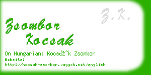 zsombor kocsak business card